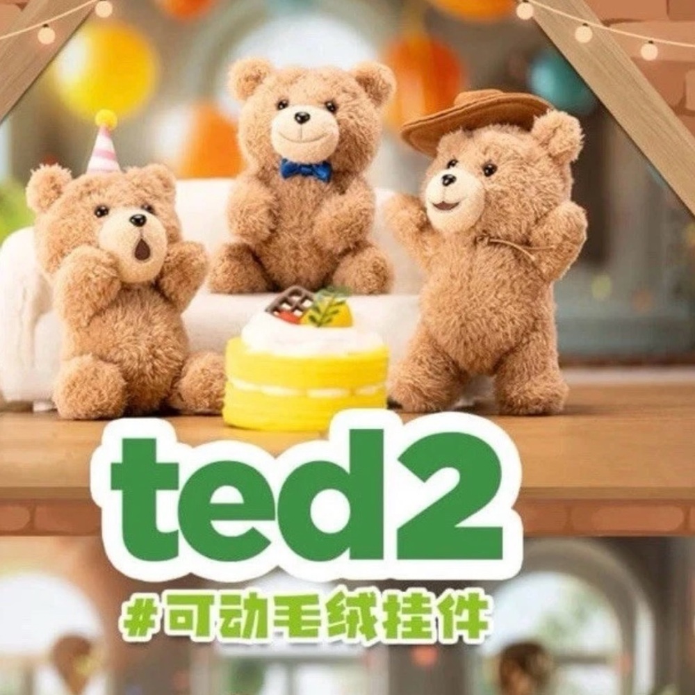 Pop Mart Ted 2 Movable Plush Pendant Blind Box – Authentic Collectible
